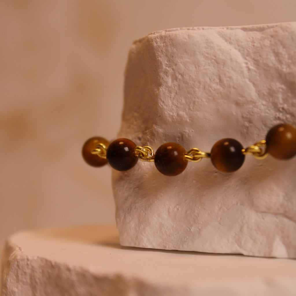 bracelet Ornéa oeil de tigre finition or